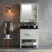 2018 New design hotel ivory white mirrored bathroom cabinet WTS1827